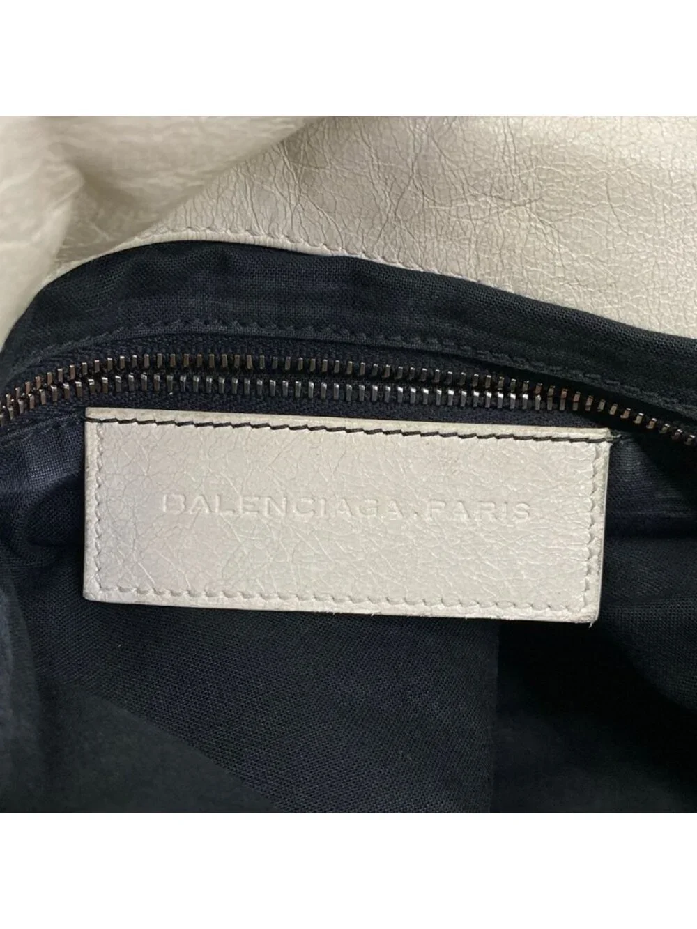 Balenciaga Shoulder Bag the Besace Ivory Leather